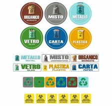 Adesivi pattumiera raccolta