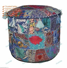 Pouf indiano vintage floreale