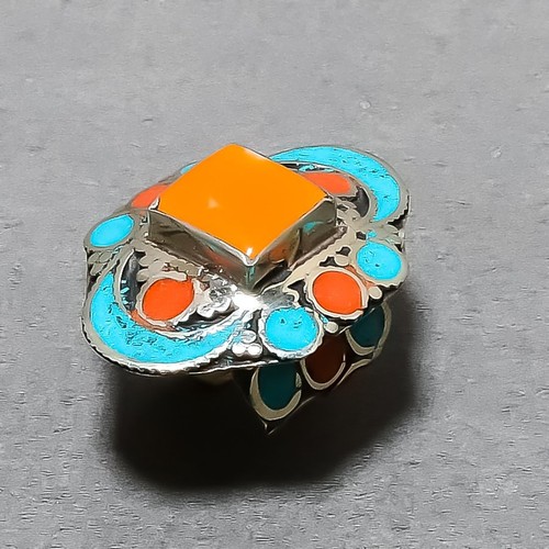 Anello regolabile corallo - anello, in