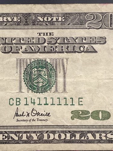 2001 banconota 1 quasi - da, $1