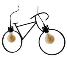 Lampadario da soffitto Bicicletta Vintage Nero 2 x E27 M LEDME