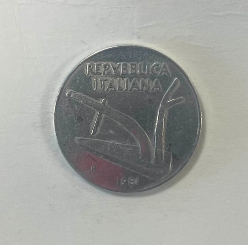Moneta lire 1981 - 10, repubblica