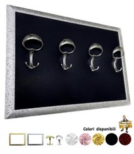 Appendiabiti Da Parete Muro Personalizzato Con Cornice Tessuto Imbottito 4 Ganci