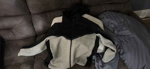 Grey and black nike - and,
