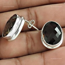 925 Solid Silver Oval Smoky