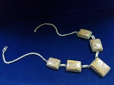 Collana Argento 925 Pietra Paesina-Sterling Silver Necklace Paesina Stone