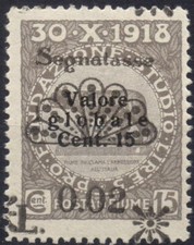 FIUME 1921 -25- Segnatasse