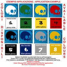 Skull sticker vinil motocycle