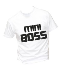 Maglia T-shirt Uomo & Bambino - mini boss - humor divertente