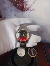 Orologio Fossil Big Tic Uomo Tono Argento Fiamma Animazione JR-8115 Nuovo con Scatola Batterie 