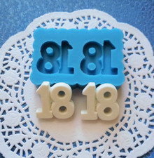 Stampo numero 18 in silicone per bomboniere e creazioni in resina, fimo, gesso