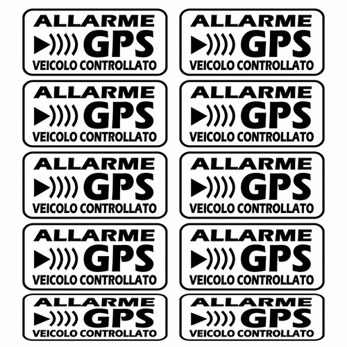 Adesivi stickers allarme gps - allarme,