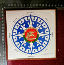 CREST CERAMICA ROSA DEI VENTI BATTAGLIONE SAN MARCO SANTA BARBARA 1991 RARITA'!