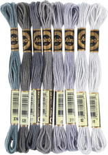 8 matassine filo da ricamo