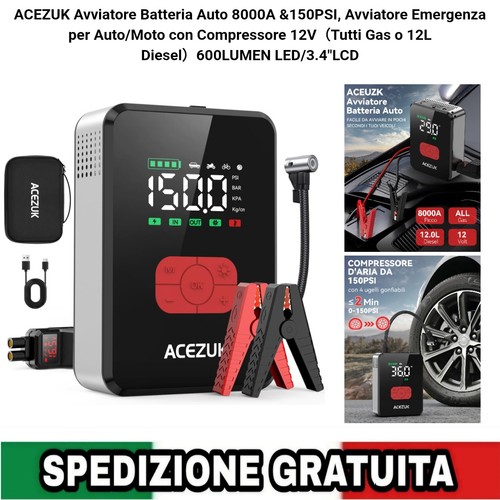 Avviatore batteria auto 8000a - auto,