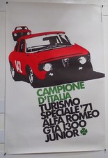 ALFA ROMEO GTA 1300 JUNIOR CAMPIONE D'ITALIA TURISMO SPECIALE 1971 MANIFESTO