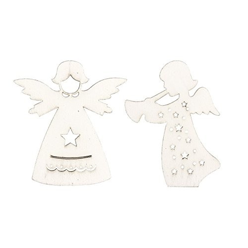 Angeli legno bianco in - bianco, 2