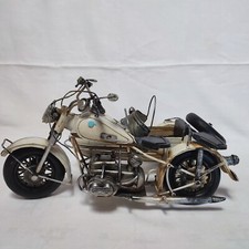 Modellino moto Harley Davidson sidecar anni 30 38x27x20 cm mod unico artigianale