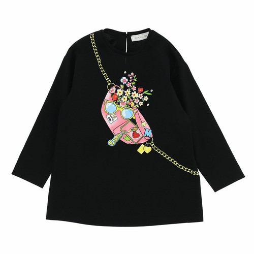 Monnalisa maxi shirt nera - monnalisa,