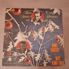 BING CROSBY & NAT KING COE MERRY CHRISTMAS WITH BUON NATALE CON LP RARE 1985 