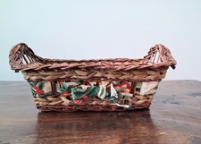 Cesto in vimini decorazione natalizi