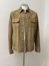 Giacca Camicia In Pelle Scamosciata
