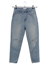 Zara Jeans Strappati Donna Blu