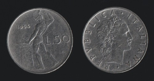 Lire 1954 vulcano italia - lire,