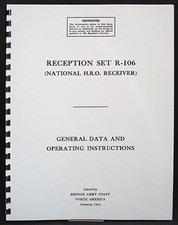 Set Ricevimento Nazionale HRO R-106 Ricevitore Manuale