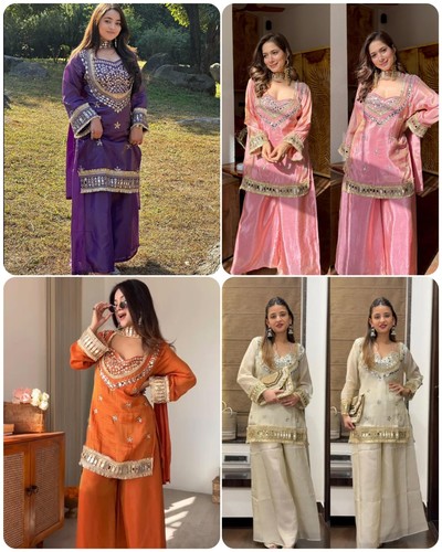 Top sharara plazoo suit - plazoo,