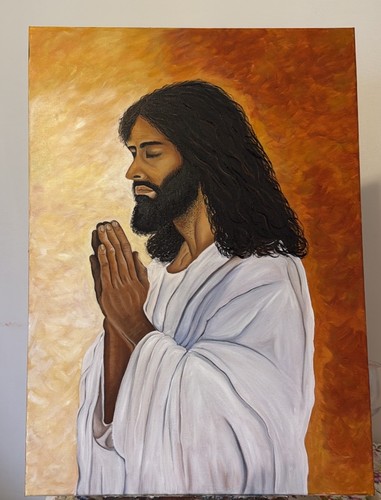 Gesu pittura olio - pittura, a