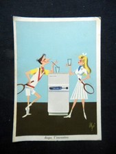1960 rara CARTOLINA viaggiata pubblicitaria REX  Frigoriferi Pordenone Tennis