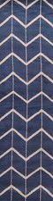 Zig/Zag 10' blu runner traliccio marocchino orientale annodato a mano 3'x10' tappeto lana