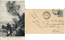 Cartolina VARENNA VEDUTA PITTORESCA Lago di Como primi '900 Postcard Como Lake