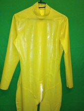 Body catsuit in lattice giallo con calze