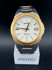 Seiko Men's Perpetual Calendar Cream Dial Date Two-Tone 37mm Quartz 8F32-0130