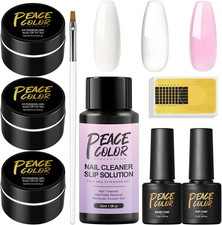 Gel Unghie Ricostruzione E 3 Colori Poly Nail Extension Rosa Bianco Chiaro UV Na