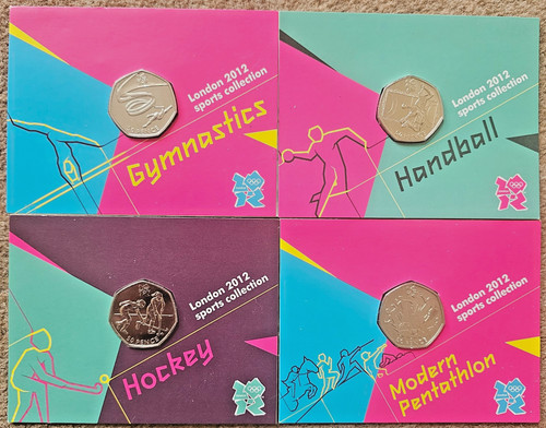 Lotto monete 50 pence - di, 4