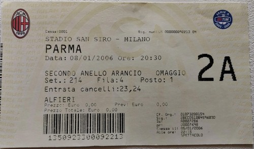 Biglietto stadio ticket - ticket, ac