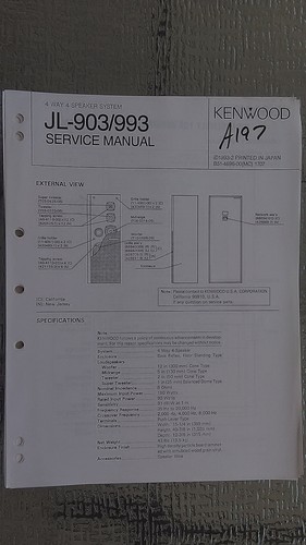 Kenwood 903 993 manuale di - jl-903,
