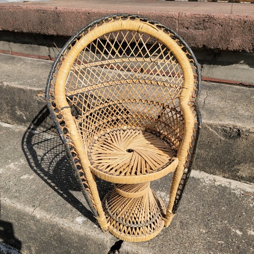 Sedia vintage vimini pavone - vintage,
