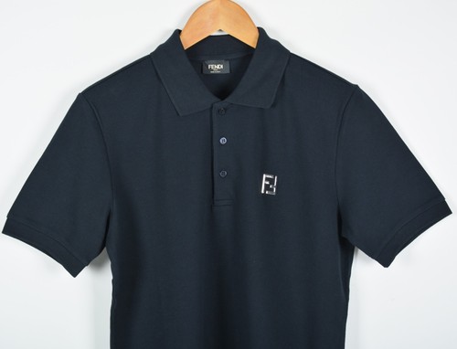 Fendi navy blue polo shirt - fendi,