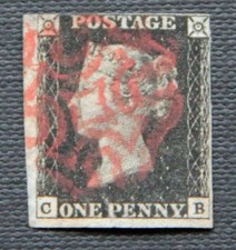 GB QV 1840 1d One Penny Nero