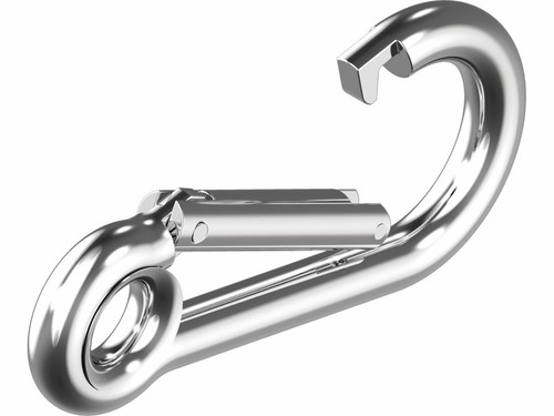 Gancio carabina con - con, +