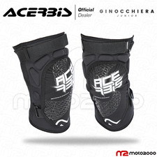 COPPIA GINOCCHIERE MORBIDE PROTEZIONI GINOCCHIA MOTO-CROSS ENDURO NERE BIANCHE