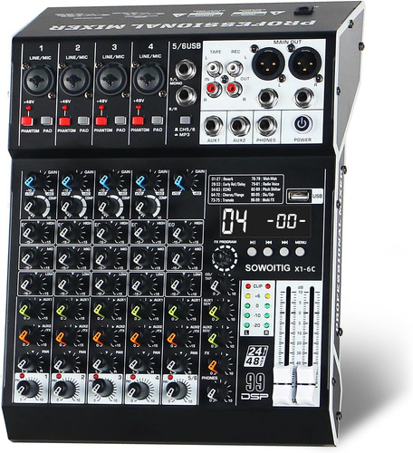 Mixer audio professionale 6 - professionale, a