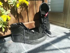 ORIGINAL VANS SK8-HI - TOTAL BLACK - EU 39 / UK 6.0 - UNISEX - USATO