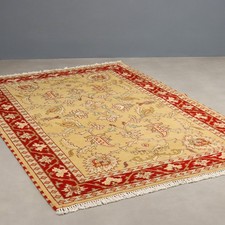 Tappeto Ziegler Antico Cotone Lana Nodo Grosso India 224 x 150 cm Originale