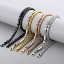 Collana catena serpente tonda 2,5/3/4/5/6mm acciaio inox 316L uomo donna20"22"24"