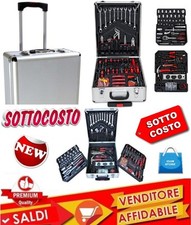 CASSETTA ATTREZZI PORTAUTENSILI SET LAVORO COMPLETA VALIGIA TROLLEY KIT UTENSILI